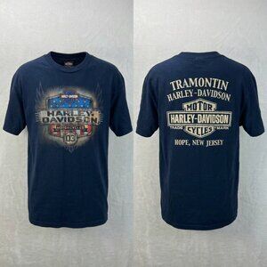 Harley-Davidson Tee T-Shirt Large Hope New Jersey Tramontin Bravado Stars Stripe